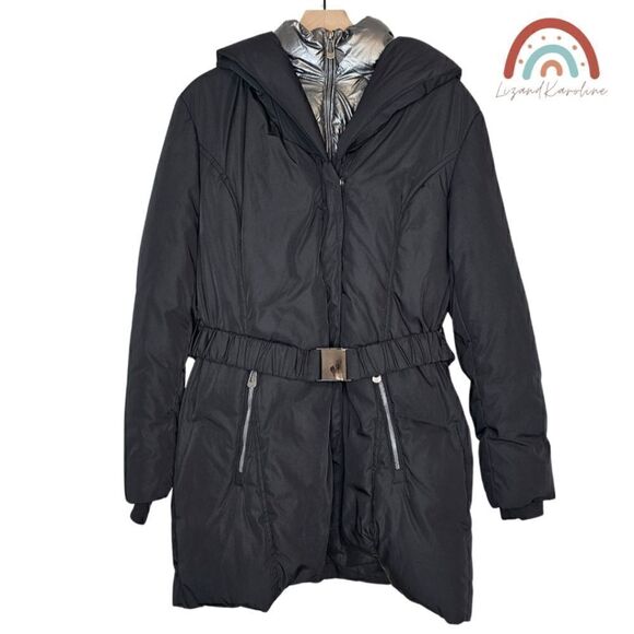 New! Noize Ariana Parka Insulated Puffer Belted Hooded Jacket NWOT - Picture 4 of 16